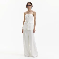 Bandeau Crepe Jumpsuit^self-portrait Store