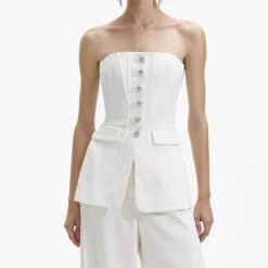 Bandeau Crepe Jumpsuit^self-portrait Store