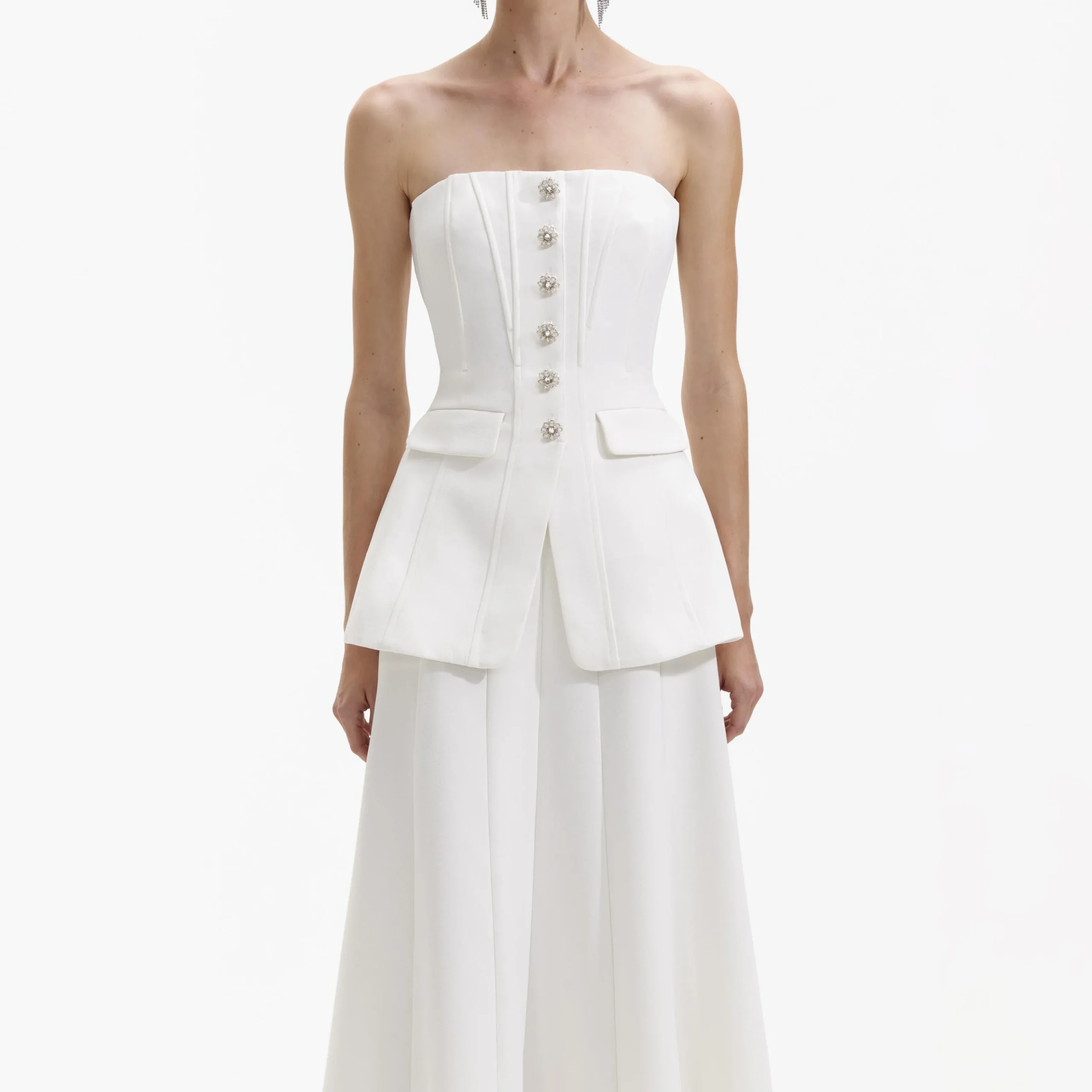 Bandeau Crepe Midi Dress^self-portrait Sale