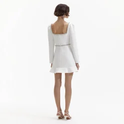 Bonded Crepe Long Sleeve Mini Dress^self-portrait Flash Sale