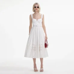 Cotton Broderie Midi Dress^self-portrait Clearance