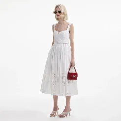 Cotton Broderie Midi Dress^self-portrait Clearance