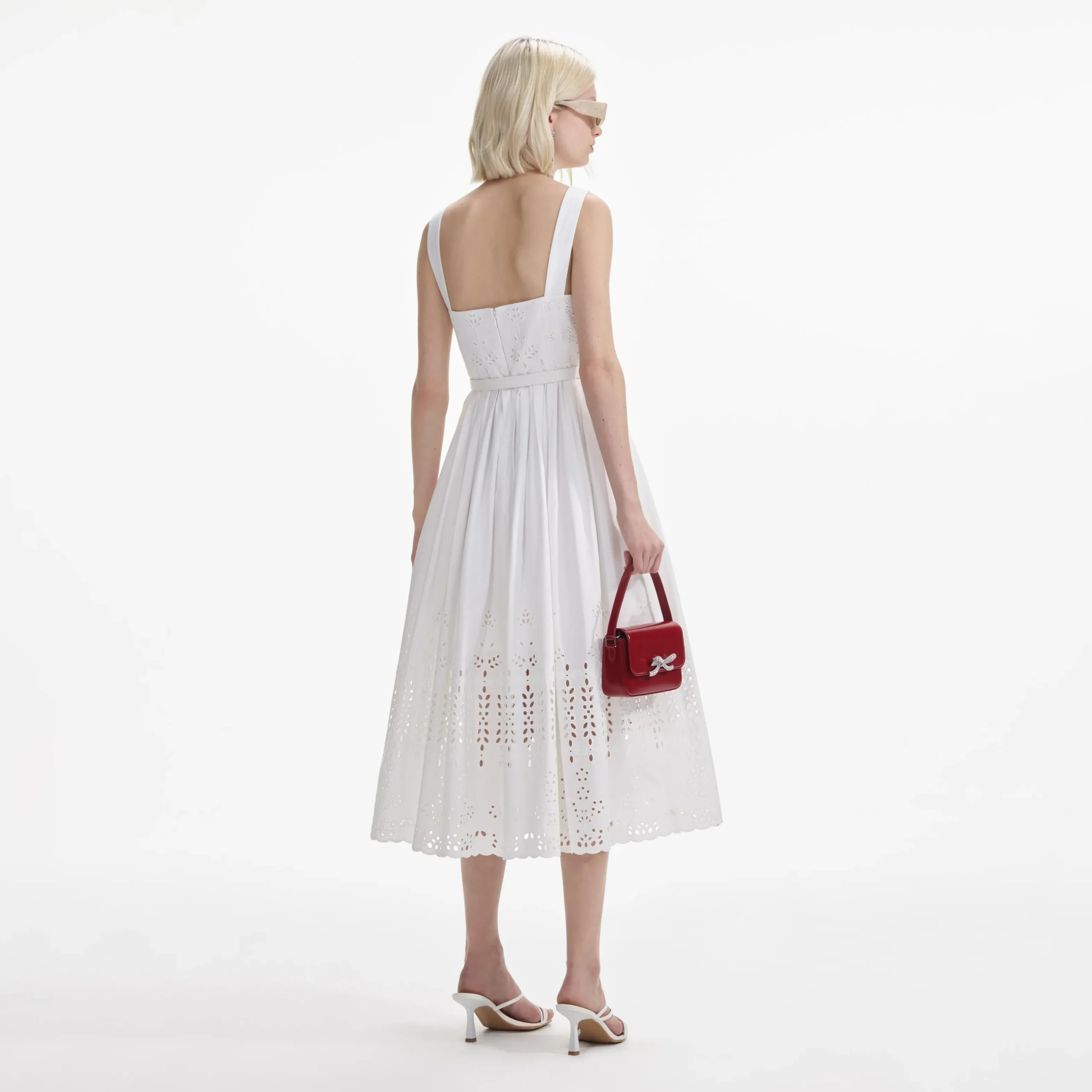 Cotton Broderie Midi Dress^self-portrait Clearance