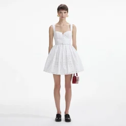 Cotton Broderie Mini Dress^self-portrait Sale