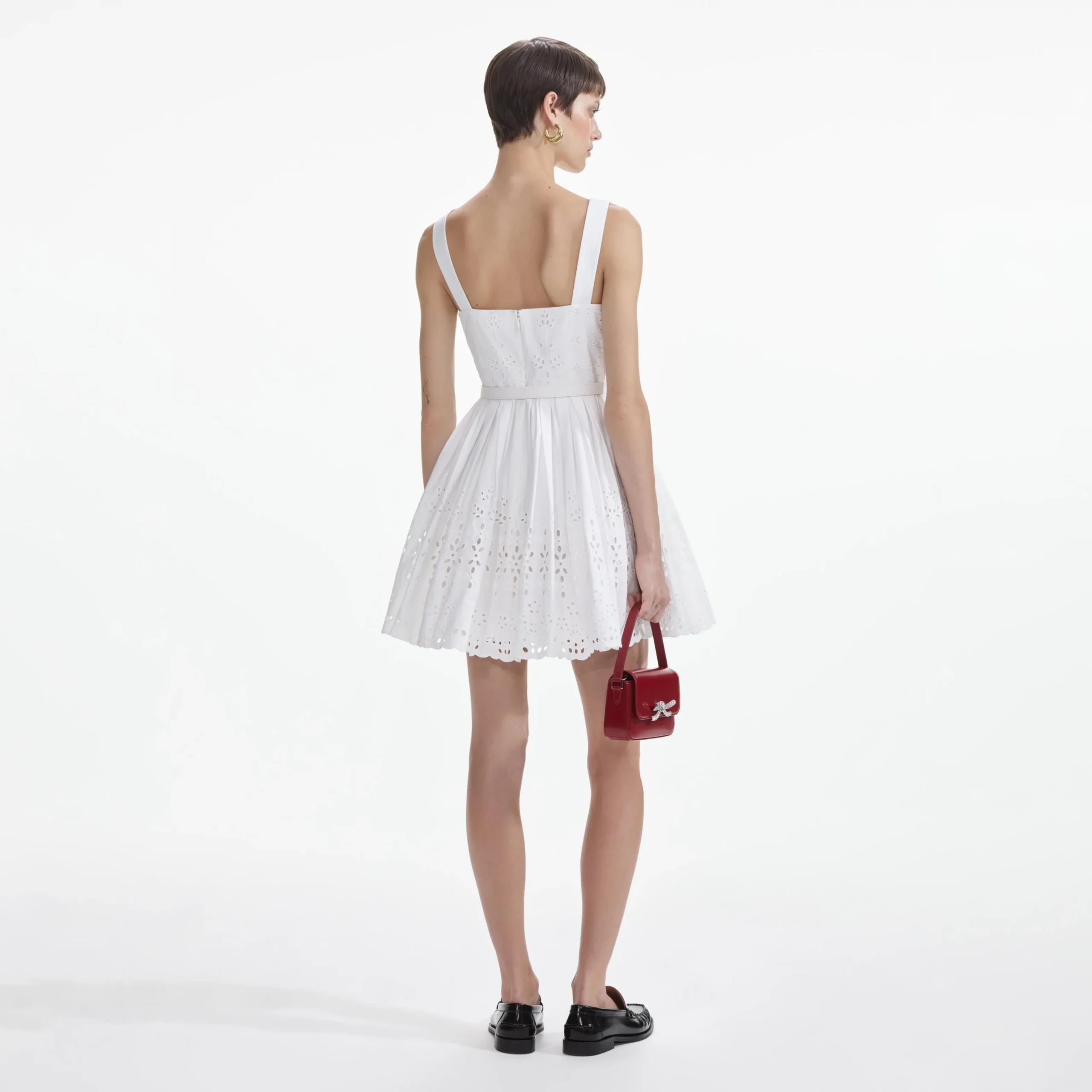 Cotton Broderie Mini Dress^self-portrait Sale