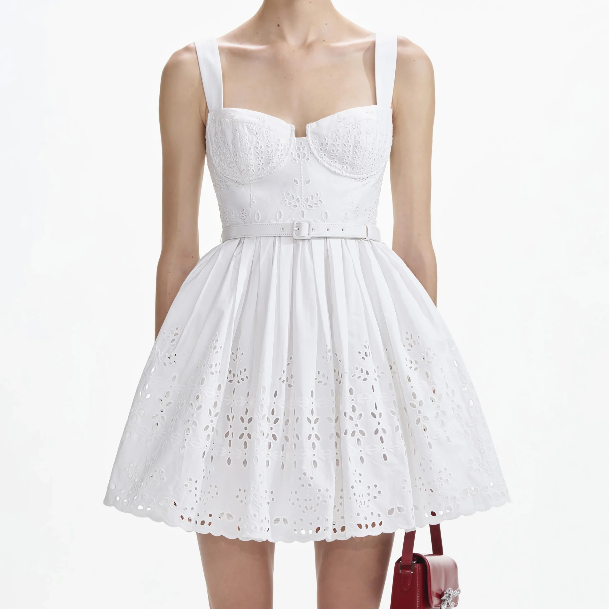 Cotton Broderie Mini Dress^self-portrait Sale