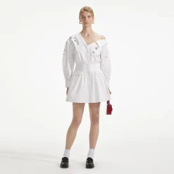 Cotton Embellished Mini Dress^self-portrait Discount