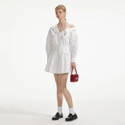 Cotton Embellished Mini Dress^self-portrait Discount