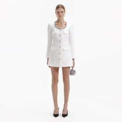 Crepe Diamante Trim Mini Dress^self-portrait Outlet
