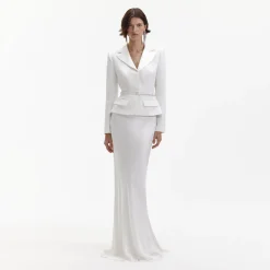 Crepe Tailored Maxi Dress^self-portrait Cheap