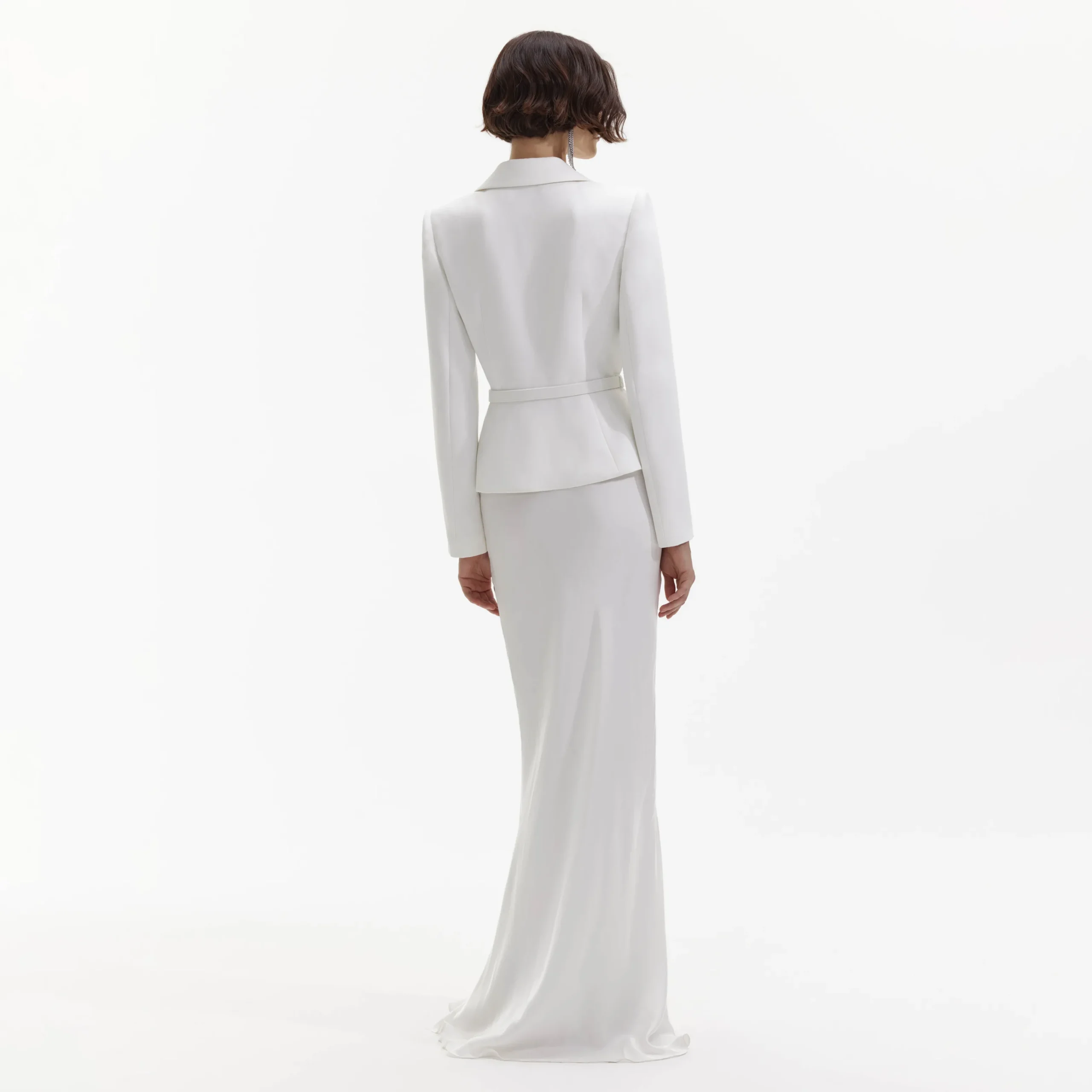 Crepe Tailored Maxi Dress^self-portrait Cheap
