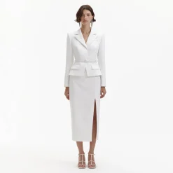 Crepe Tailored Midi Dress^self-portrait Sale