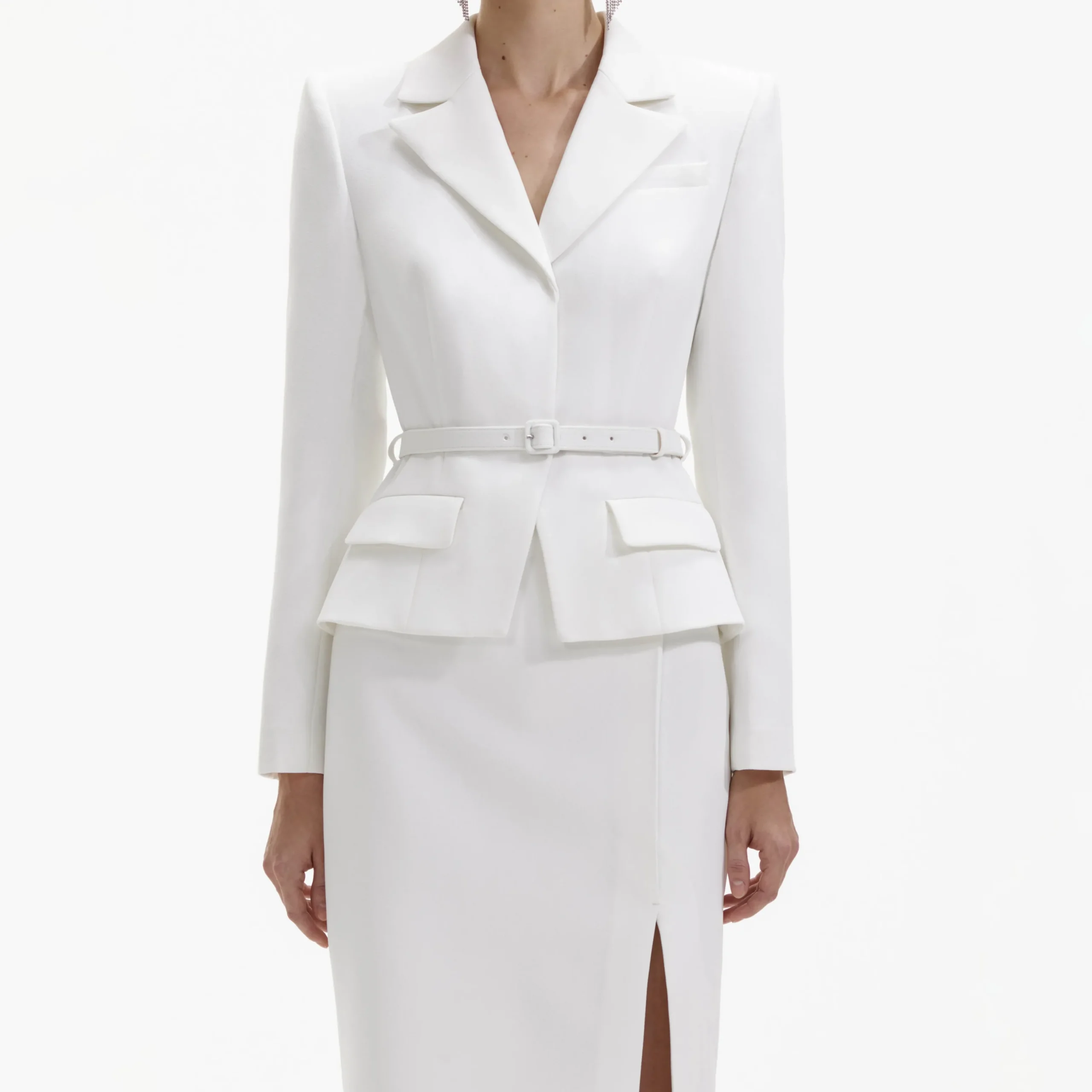 Crepe Tailored Midi Dress^self-portrait Sale