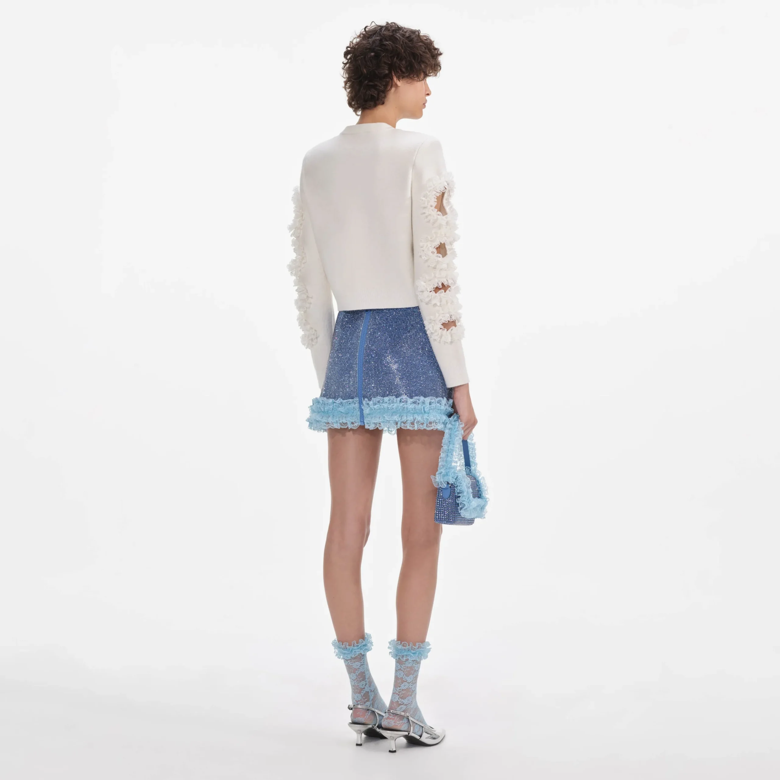 Cut Out Lace Detail Cardigan^self-portrait Flash Sale