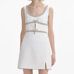 Diamante Bow Trim Mini Dress^self-portrait Best