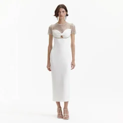 Diamante Crepe Midi Dress^self-portrait Hot