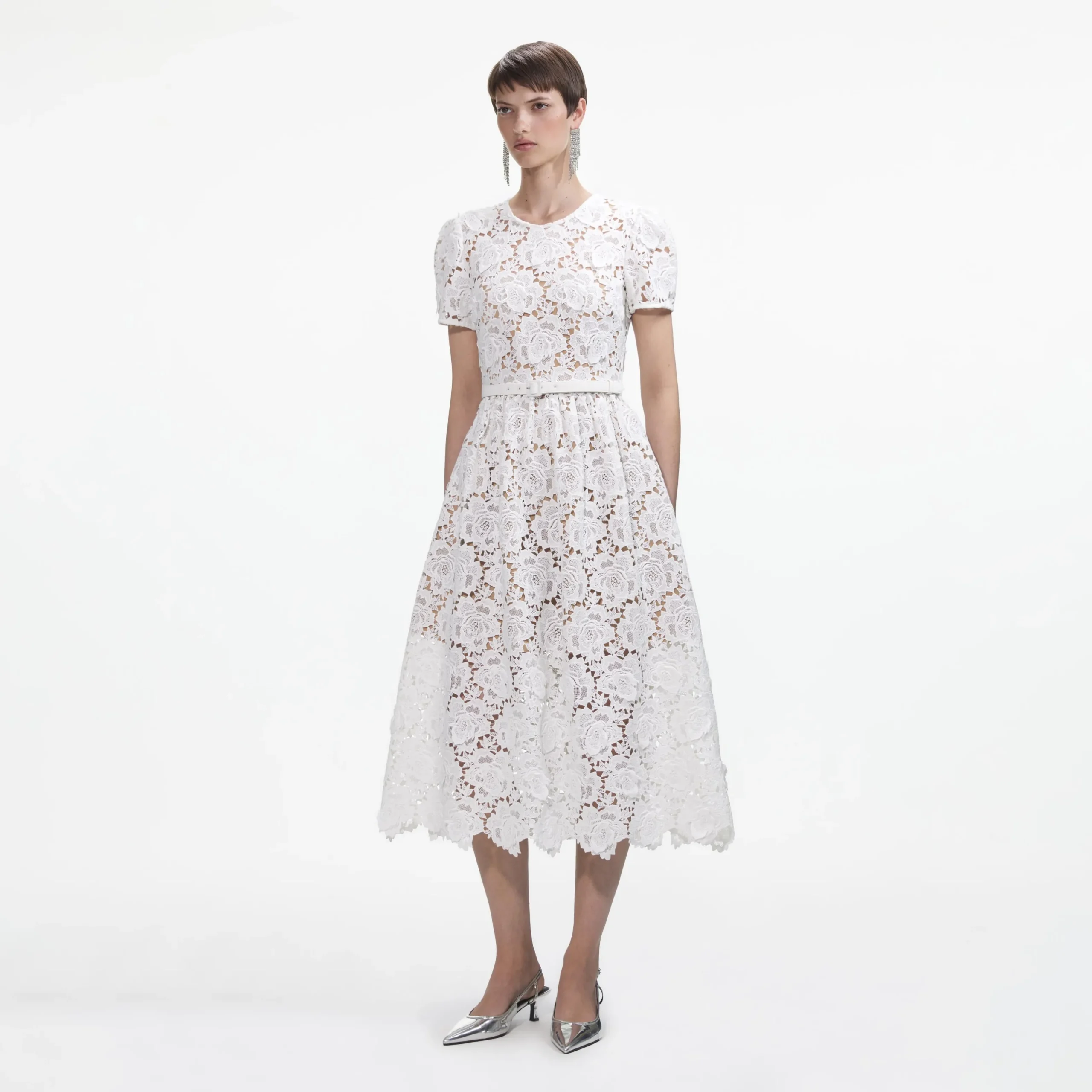 Floral Lace Midi Dress^self-portrait Best