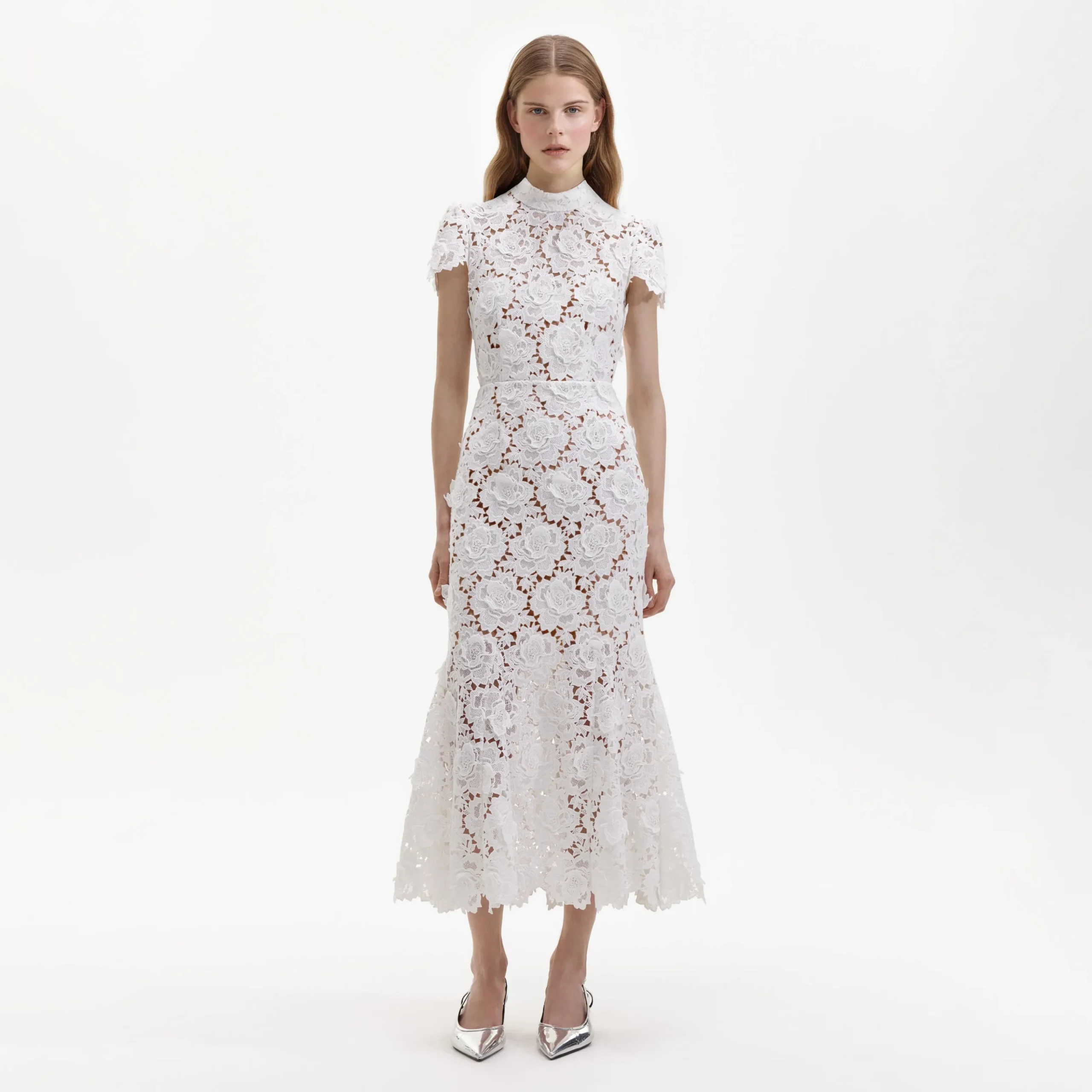 Flower Lace Midi Dress^self-portrait Sale