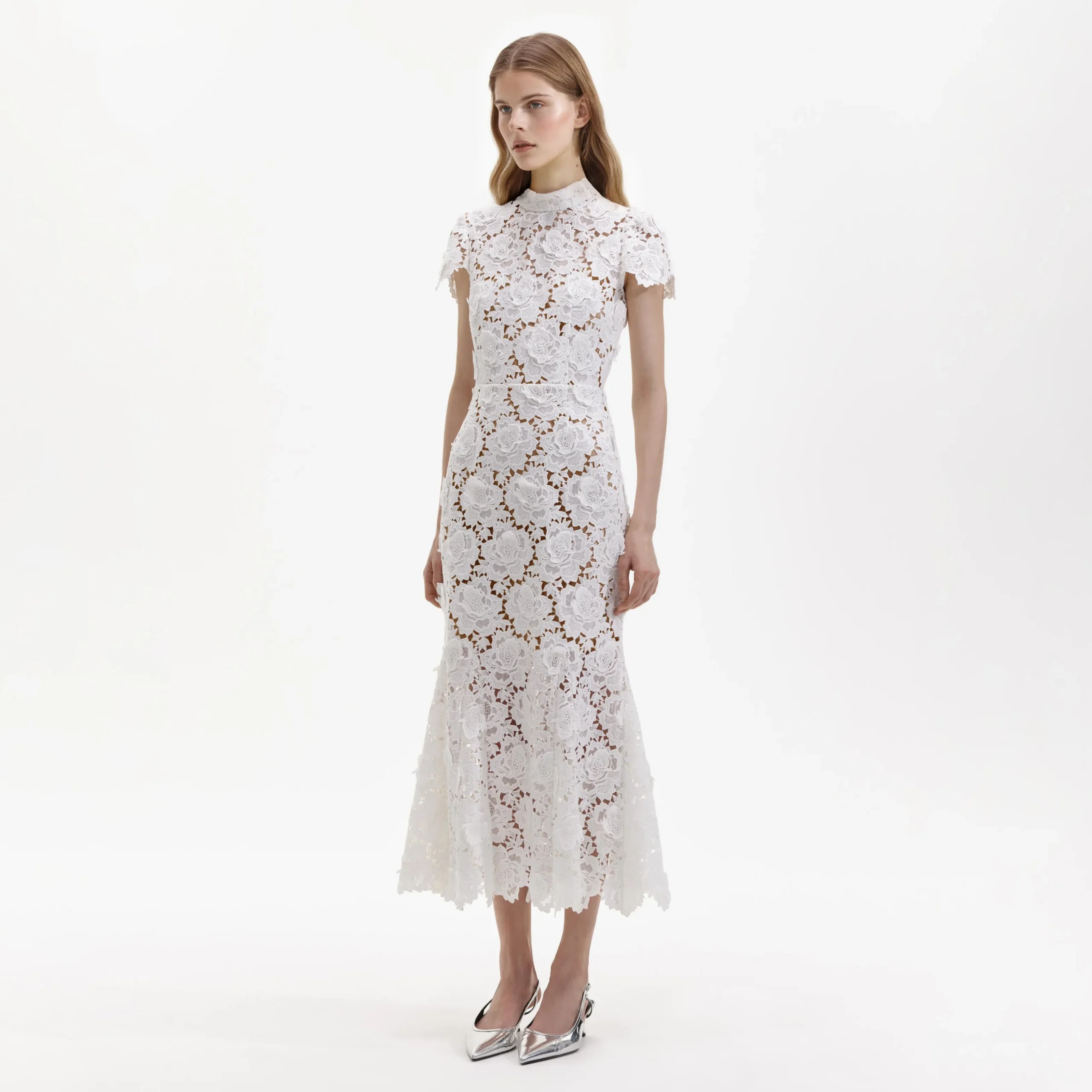 Flower Lace Midi Dress^self-portrait Sale