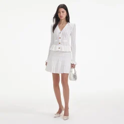 Knit Peplum Mini Dress^self-portrait Store