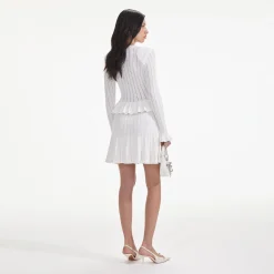 Knit Peplum Mini Dress^self-portrait Store