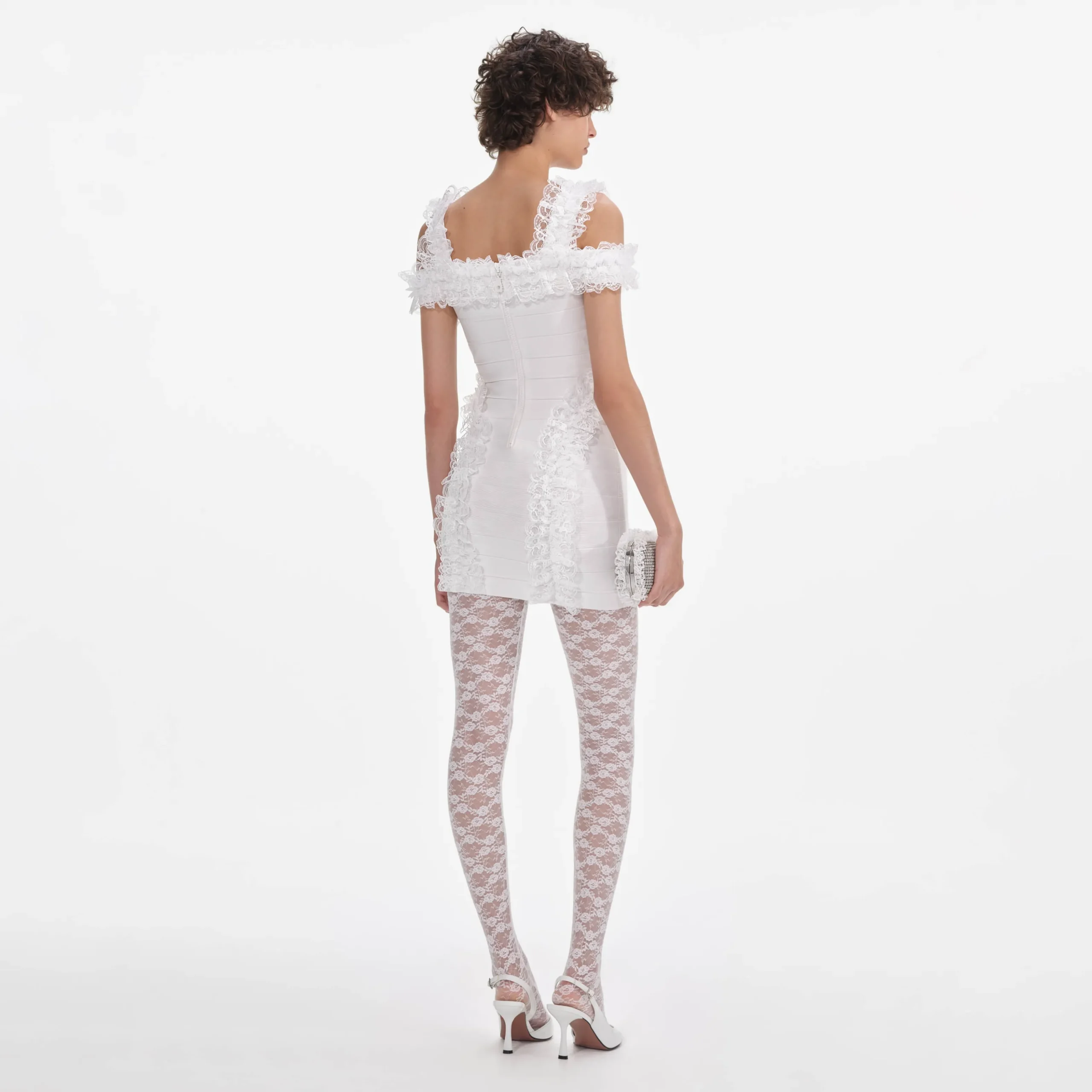 Knit Ruffle Mini Dress^self-portrait Clearance