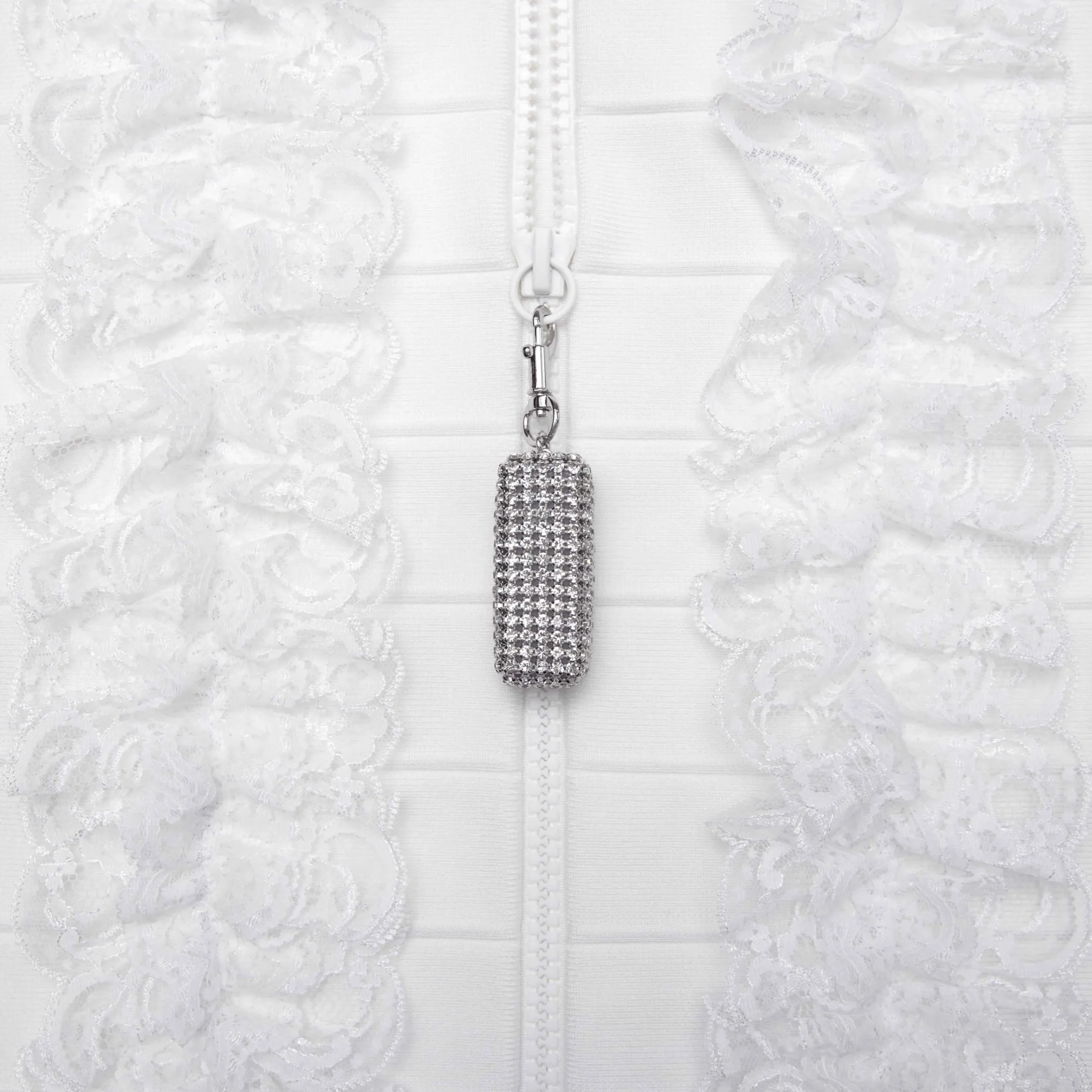 Knit Zip Ruffle Maxi Dress^self-portrait Hot