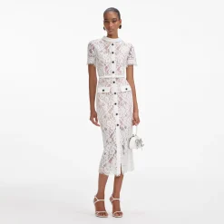 Lace Button Midi Dress^self-portrait Cheap