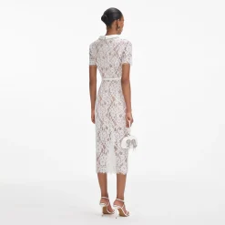 Lace Button Midi Dress^self-portrait Cheap