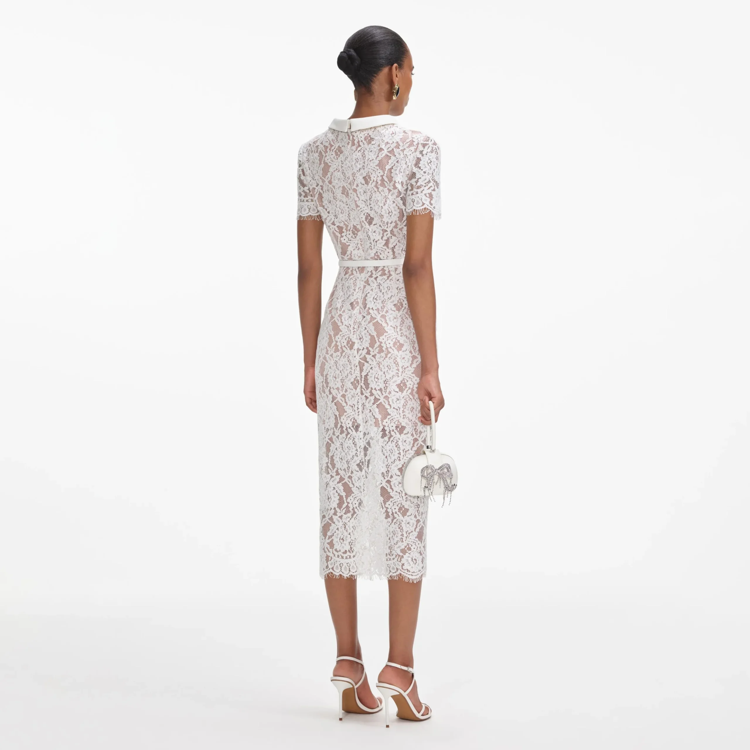 Lace Button Midi Dress^self-portrait Cheap