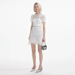 Lace Diamante Mini Dress^self-portrait Cheap