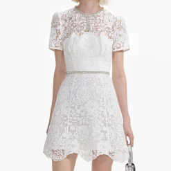 Lace Diamante Mini Dress^self-portrait Cheap