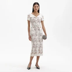 Lace Open Neck Midi Dress^self-portrait Cheap