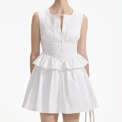 Lace Panel Mini Dress^self-portrait Best Sale