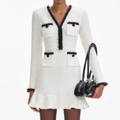 Pearl Trim Knit Mini Dress^self-portrait Cheap