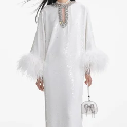 Sequin Feather Maxi Dress^self-portrait Best