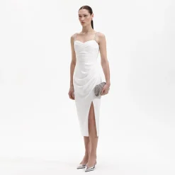 Stretch Crepe Diamante Midi Dress^self-portrait Clearance