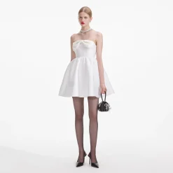 Taffeta Bandeau Mini Dress^self-portrait Best