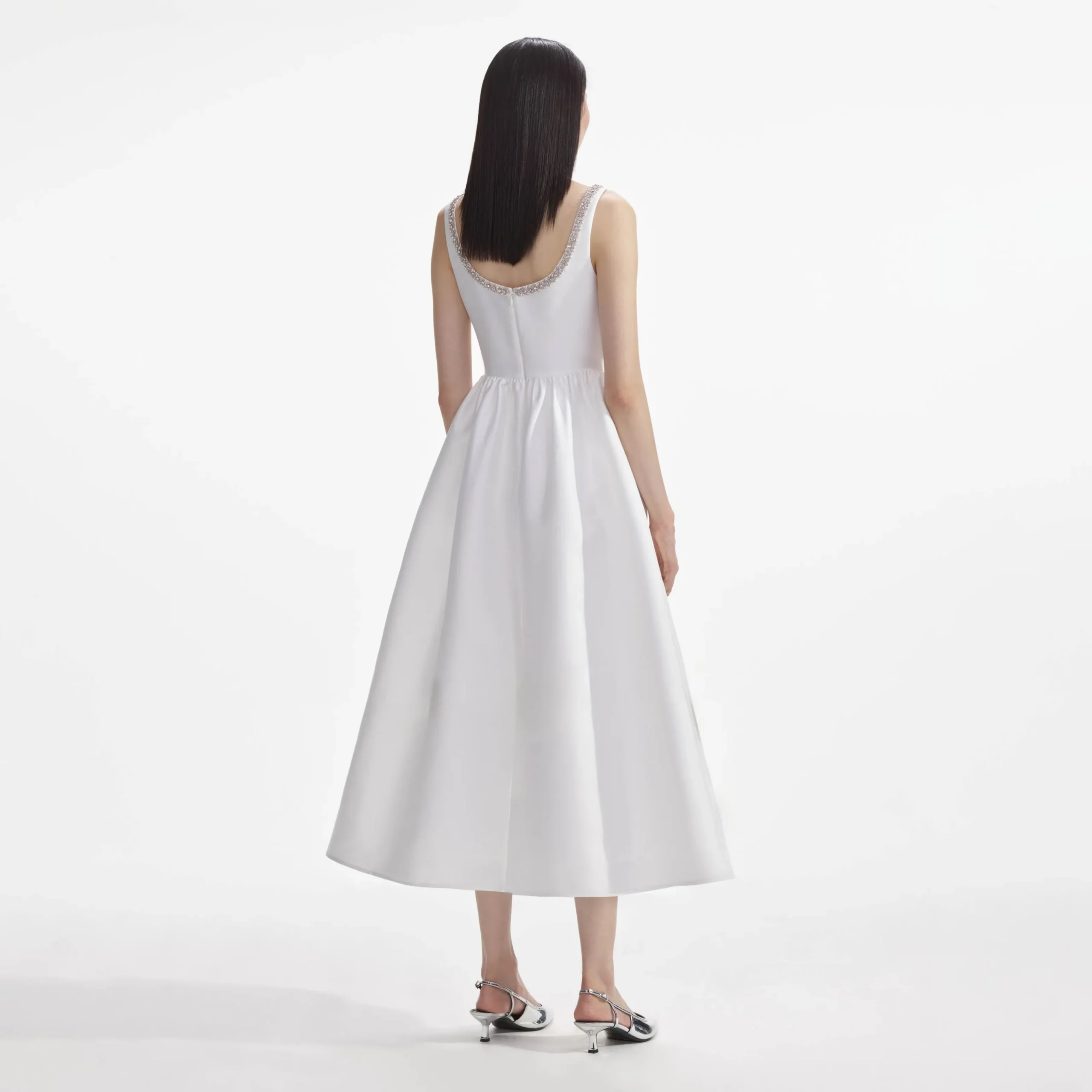 Taffeta Diamante Midi Dress^self-portrait Flash Sale