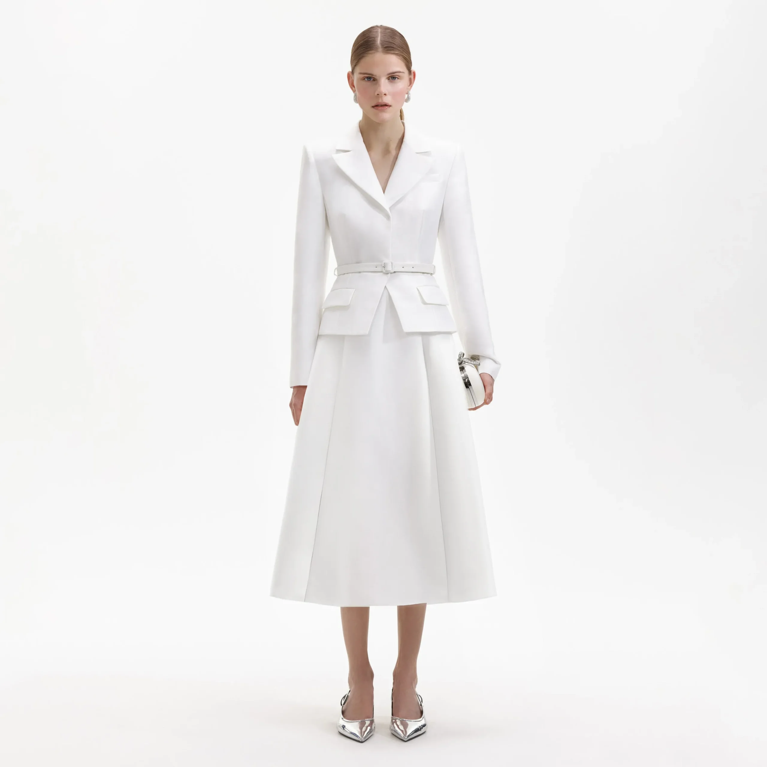 Tailored Taffeta Midi Dress^self-portrait Shop