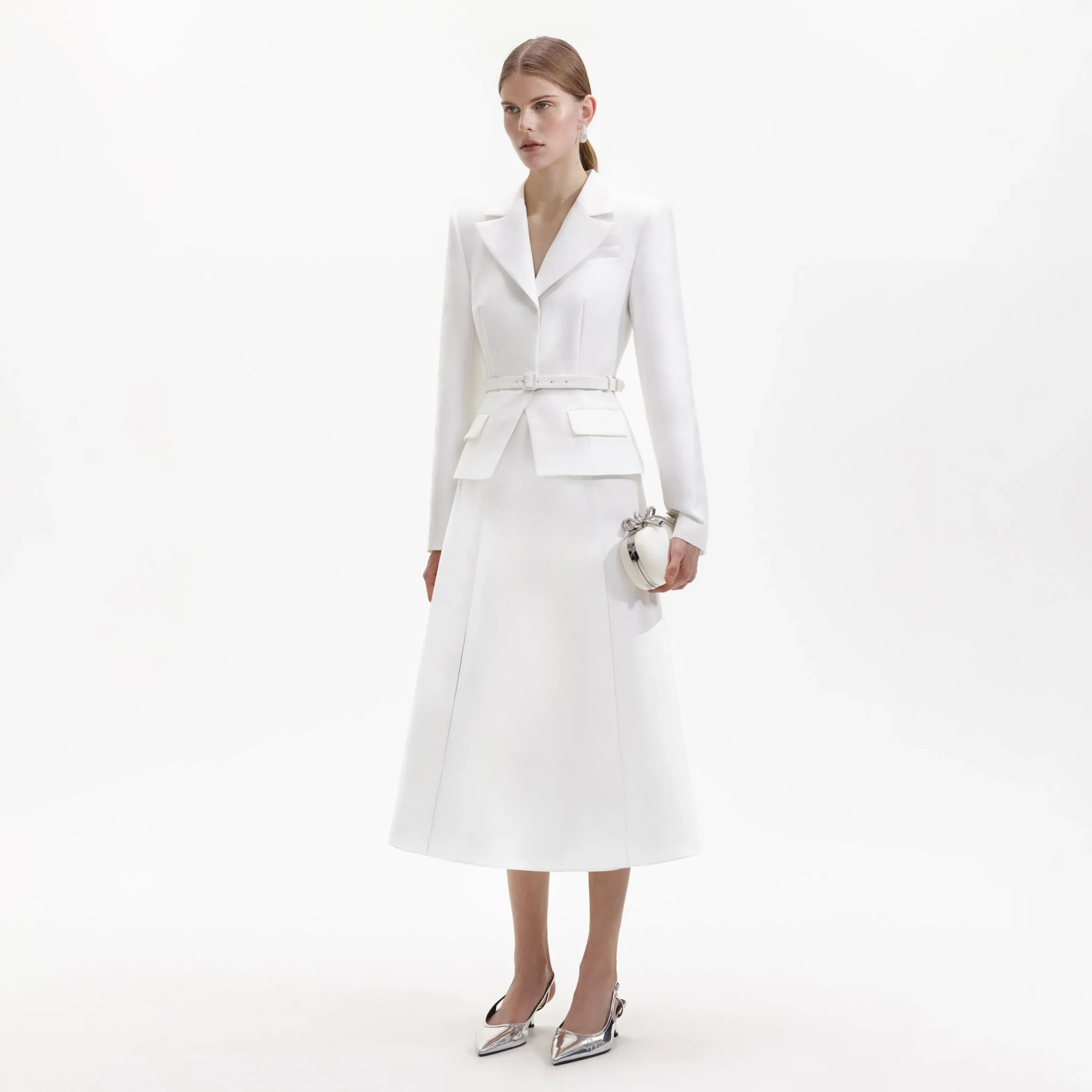 Tailored Taffeta Midi Dress^self-portrait Shop