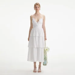 Tie Back Midi Dress^self-portrait Online