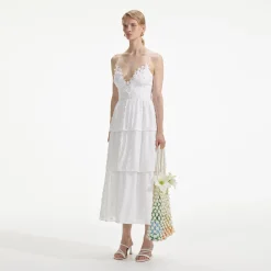 Tie Back Midi Dress^self-portrait Online