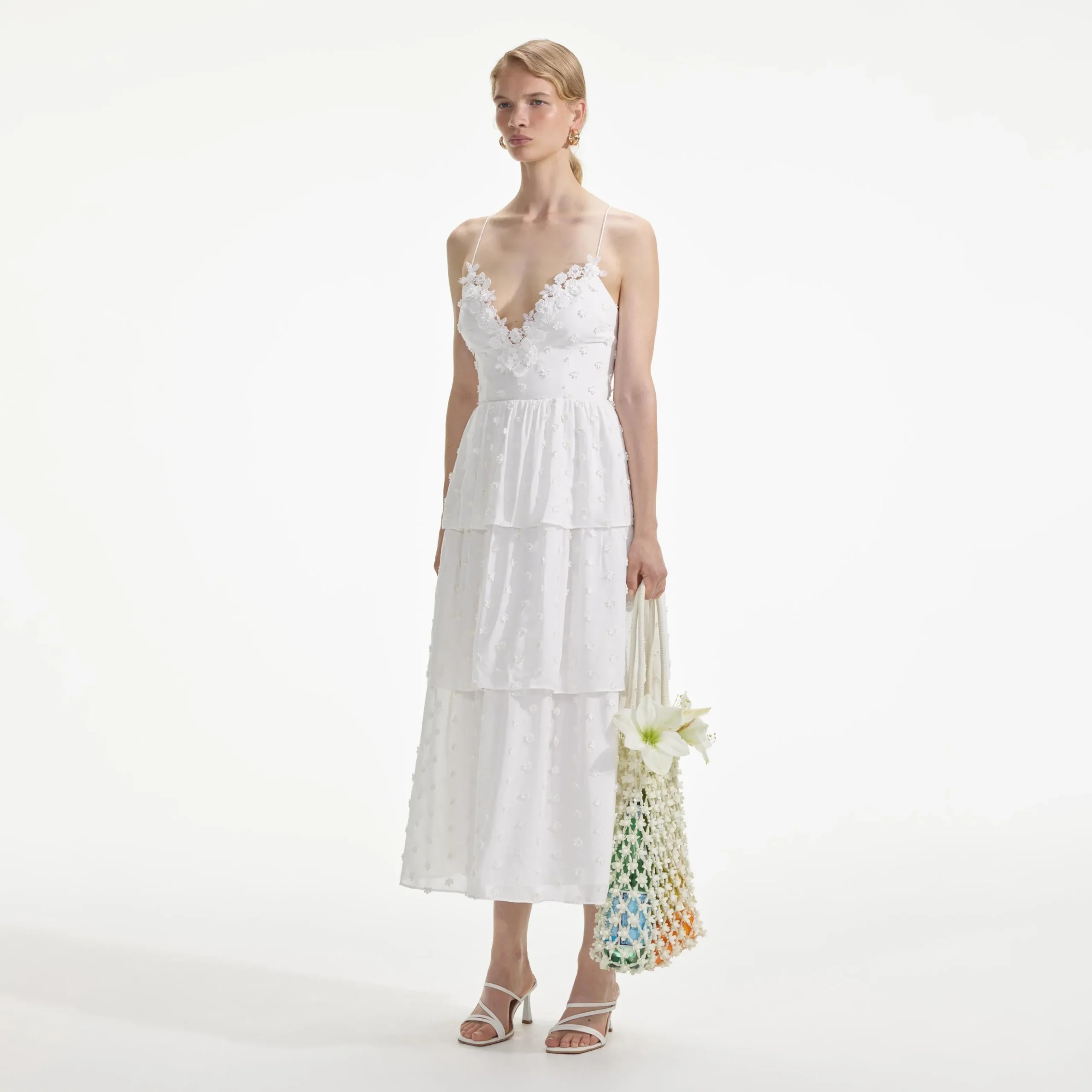 Tie Back Midi Dress^self-portrait Online
