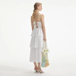 Tie Back Midi Dress^self-portrait Online