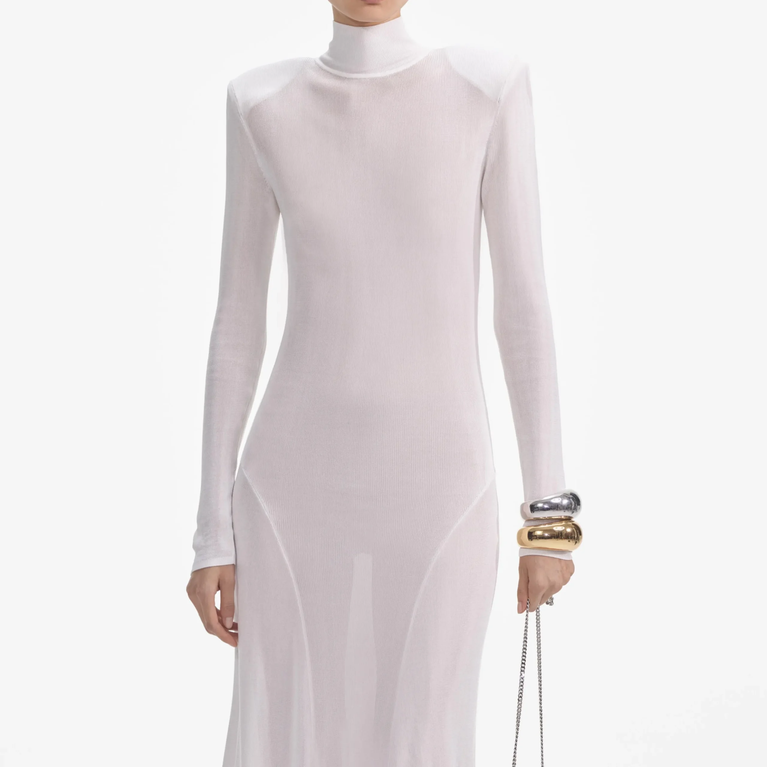 Viscose Knit Maxi Dress^self-portrait Outlet