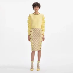 Cut Out Lace Detail Jumper^self-portrait Shop
