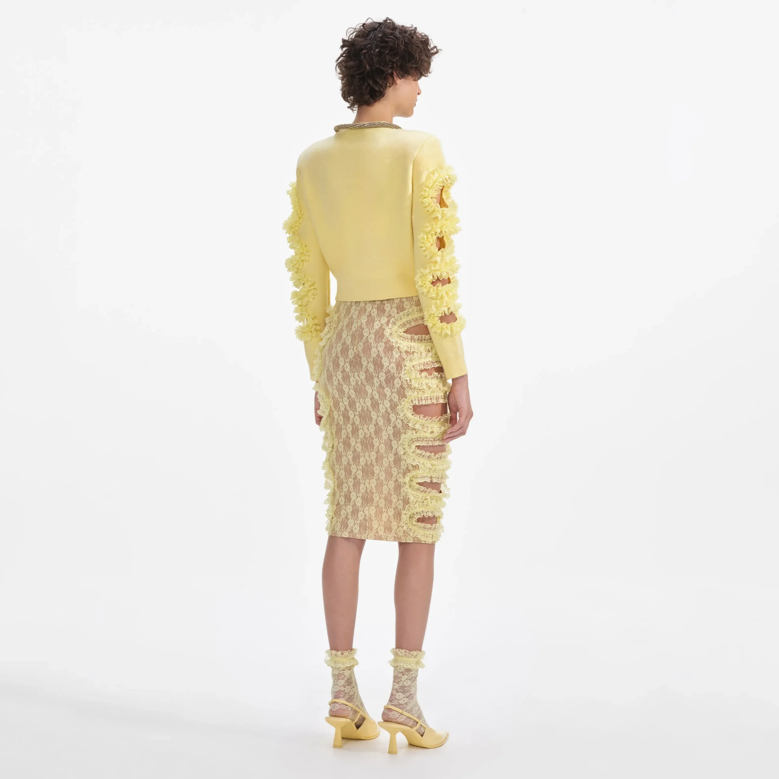 Cut Out Lace Detail Jumper^self-portrait Shop