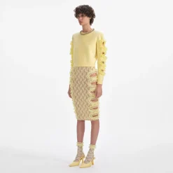 Lace Cut Out Midi Skirt^self-portrait Cheap