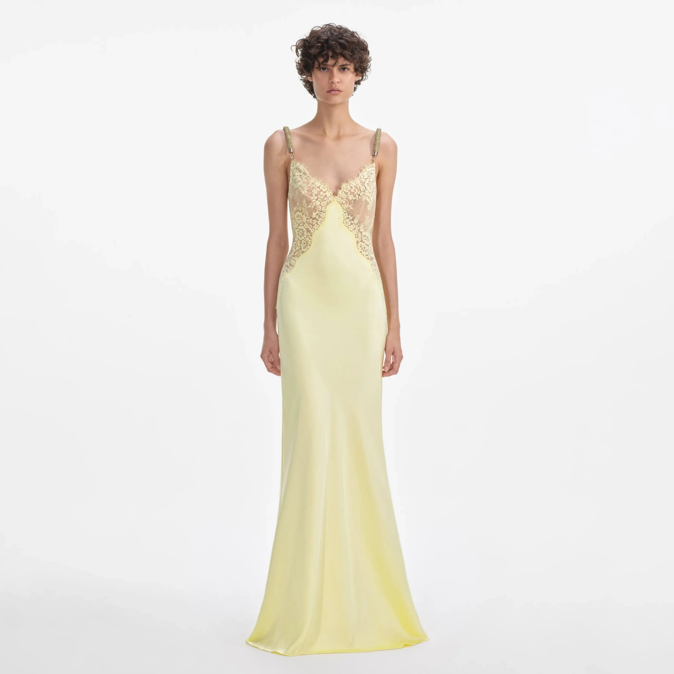 Lace Satin Maxi Dress^self-portrait Sale